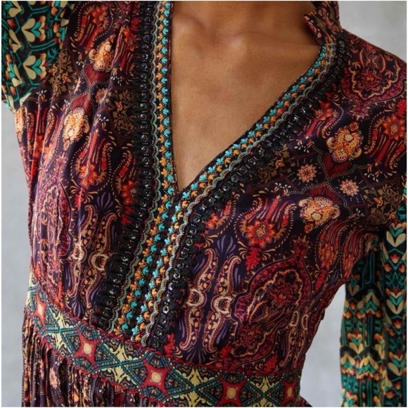 Bhanuni by Jyoti Ronika Patterned Maxi Dress Size 12 Petite - Picture 8 of 15